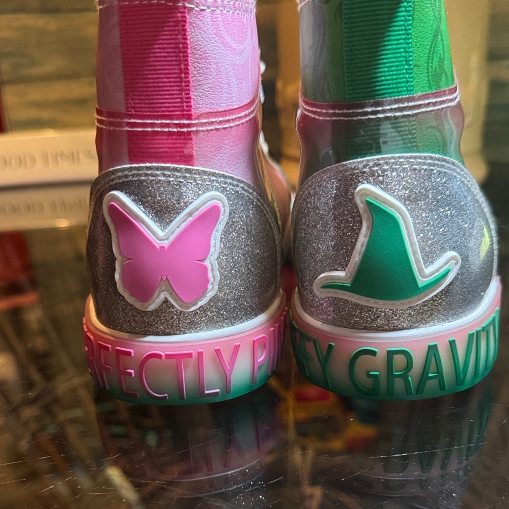 Wicked High-Top Sneakers - Pink, Green, White - Picture 3 of 8